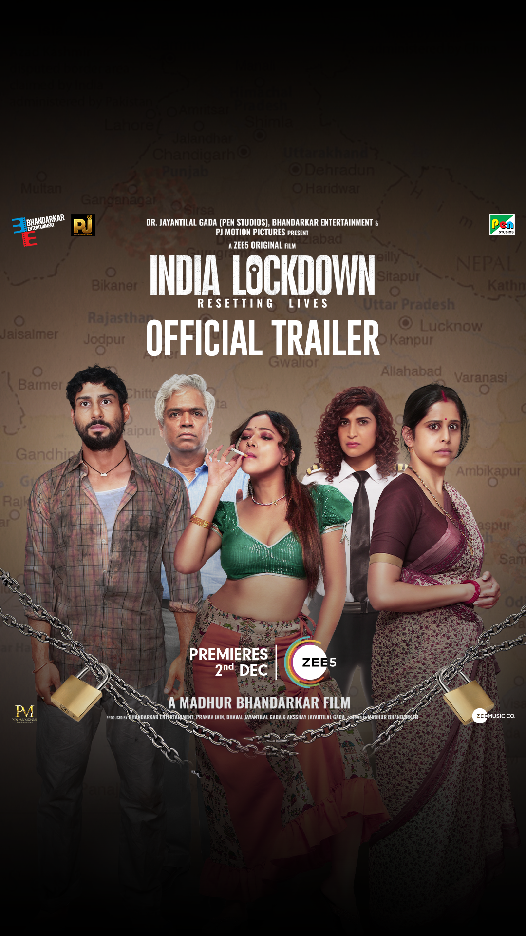 Trailer out now ZEE5 Global original film and Madhur Bhandarkar directorial, India Lockdown image