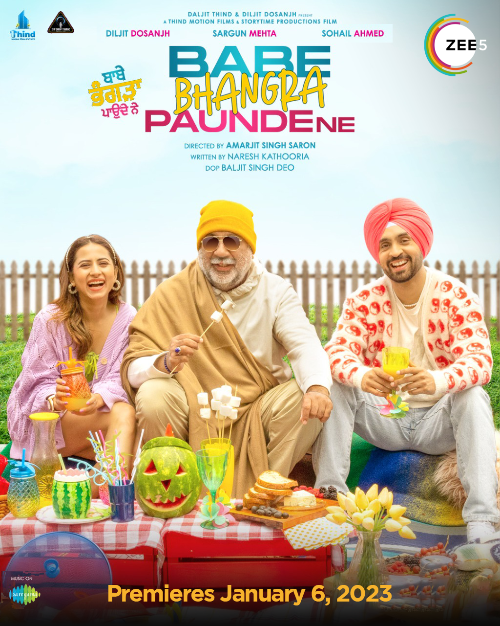 ZEE5 Global announces the World Digital Premiere of 'Babe Bhangra Paunde  Ne' Starring Diljit Dosanjh and Sargun Mehta - Digital Studio Middle East