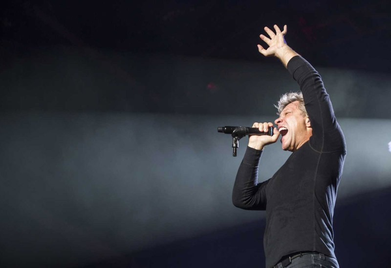 Bon Jovi rocks the crowd in Abu Dhabi. Bon Jovi rocks the crowd in Abu Dhabi.