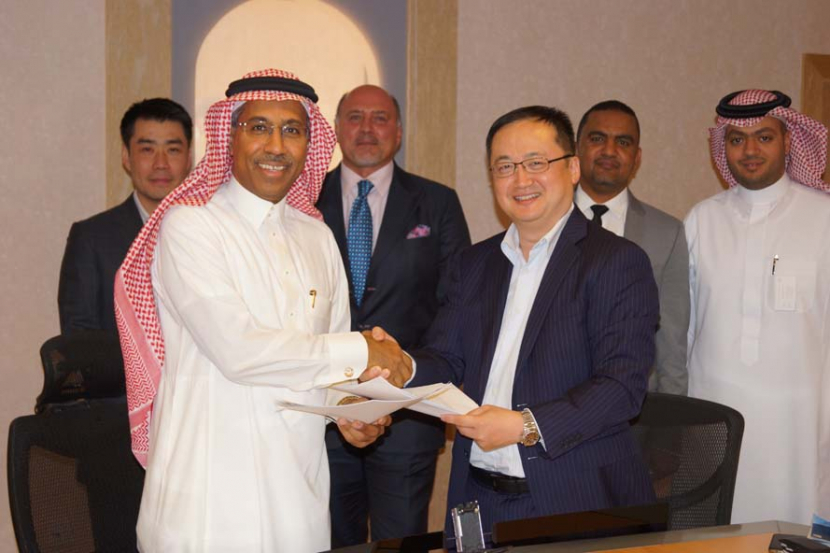 Khalid Balkheyour (left) with Tom Choi. Khalid Balkheyour (left) with Tom Choi.