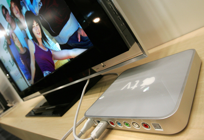 The original Apple TV box. The original Apple TV box.
