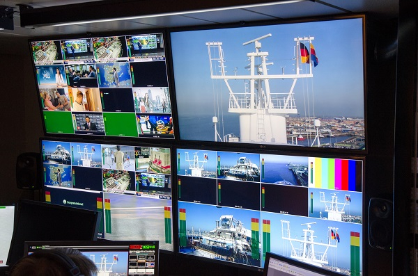 The broadcast control centre is the most advanced on any ship The broadcast control centre is the most advanced on any ship