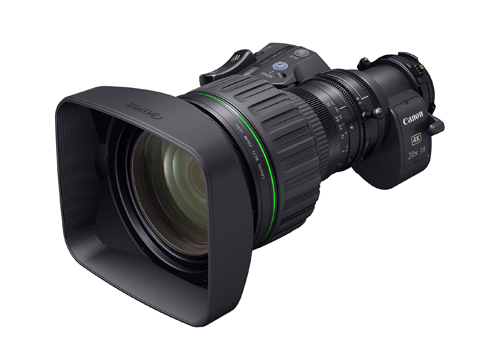 Canon's new CJ20ex7.8B, 2/3" portable 4K zoom lens. Canon's new CJ20ex7.8B, 2/3" portable 4K zoom lens.