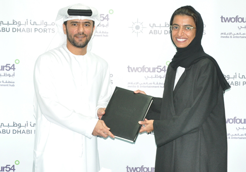 Captain Mohamed Juma Al Shamisi and Noura al Kaabi at the signing ceremony. Captain Mohamed Juma Al Shamisi and Noura al Kaabi at the signing ceremony.