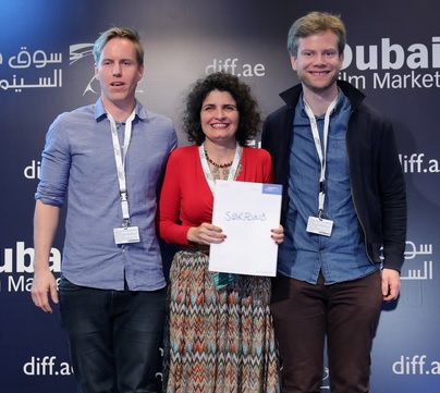 Producer Sabine Sidawi receives the Sorfond Partnership award for Girl Made of Dust during the DFC awards. Producer Sabine Sidawi receives the Sorfond Partnership award for Girl Made of Dust during the DFC awards.