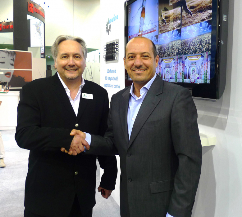DMI's Hassan Chahine and Pebble Beach's Tom Gittins. DMI's Hassan Chahine and Pebble Beach's Tom Gittins.