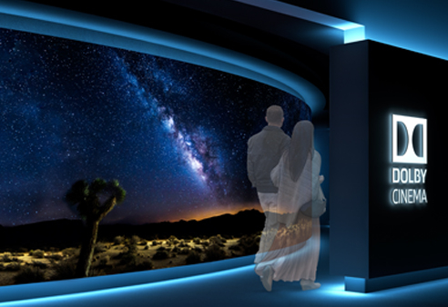 Dolby Cinema signature entrance. Dolby Cinema signature entrance.