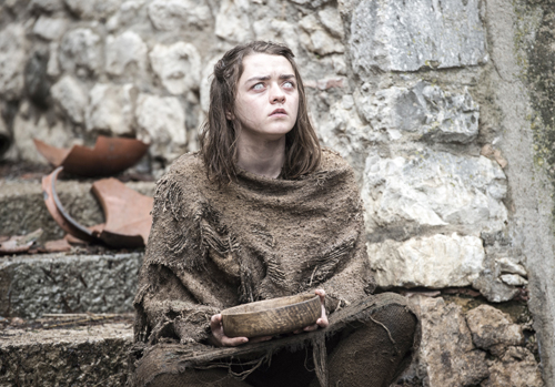 Arya Stark returns in Game of Thrones Season 6. Arya Stark returns in Game of Thrones Season 6.