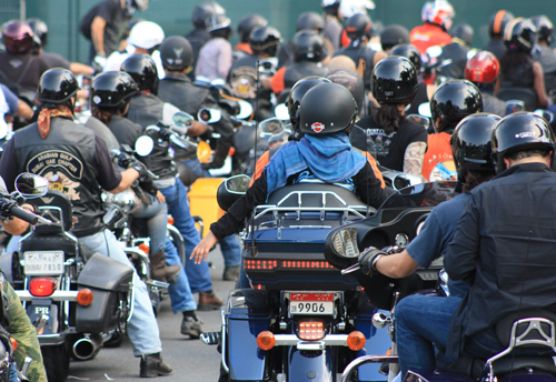 Motorcycle enthusiasts gather at Gulf Bike Week 2013. Motorcycle enthusiasts gather at Gulf Bike Week 2013.