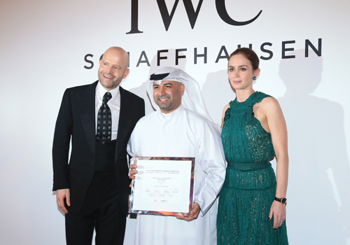 2014's IWC Filmmaker Award winner, Abdullah Boushahri, alongside Marc Forster and Emily Blunt. 2014's IWC Filmmaker Award winner, Abdullah Boushahri, alongside Marc Forster and Emily Blunt.