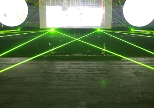 The Abu Dhabi Police anniversary celebration utilised a range of laser effects. The Abu Dhabi Police anniversary celebration utilised a range of laser effects.