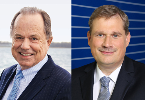 Jörg Sennheiser (left) is handing over chairmanship to Frank Heinricht (right) Jörg Sennheiser (left) is handing over chairmanship to Frank Heinricht (right)