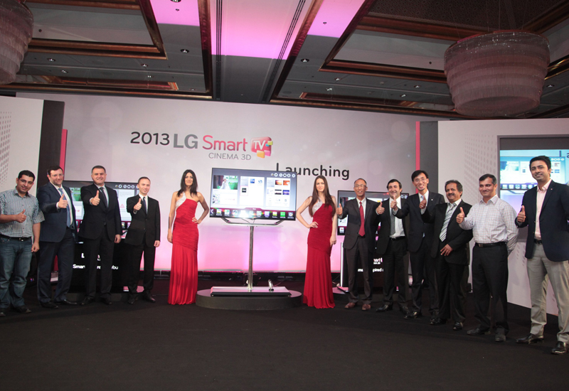 The LG team launch the new range. The LG team launch the new range.