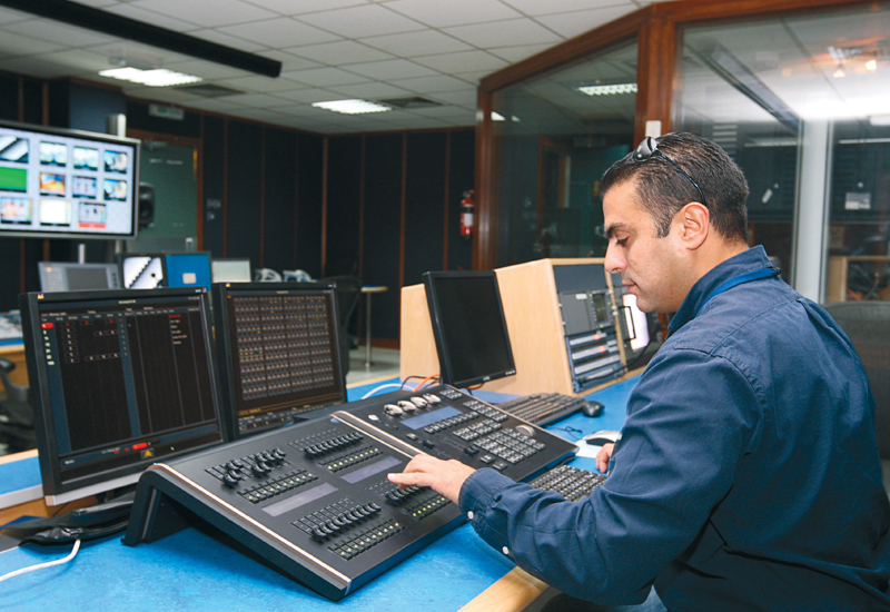 Haddad demonstrates the capabilities of DMI's new ETC Ion console. Haddad demonstrates the capabilities of DMI's new ETC Ion console.