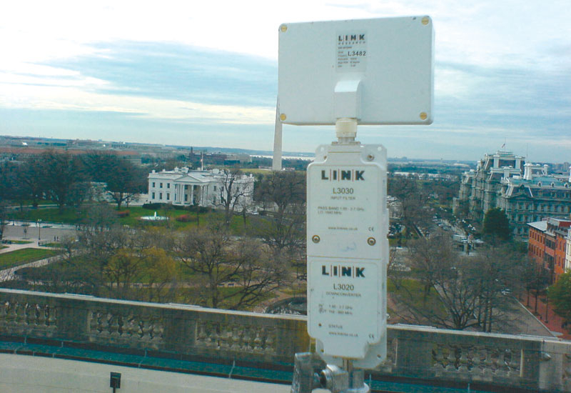 A Link installation at the Chamber of Commerce roof in Washington. A Link installation at the Chamber of Commerce roof in Washington.