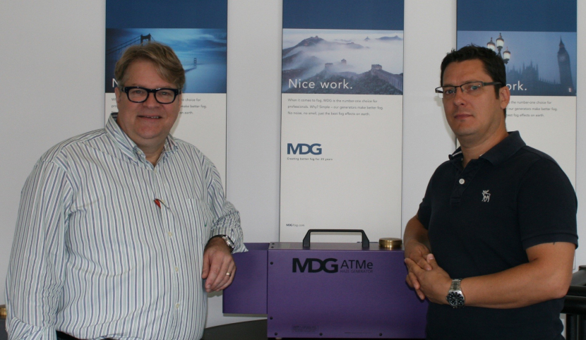 Martin Michaud, MDG president & CEO, welcomes Matt Wiseman of MDGfog UK Ltd to the MDG family. Martin Michaud, MDG president & CEO, welcomes Matt Wiseman of MDGfog UK Ltd to the MDG family.