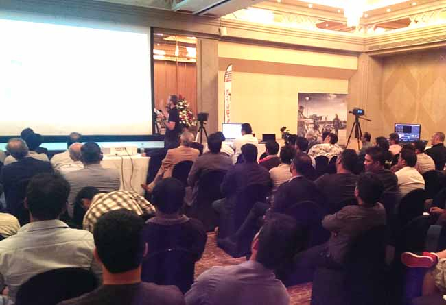 Richard Lackey, product specialist at MediaCast, presented Blackmagic cameras including the Ursa and the Pcoket Cinema Camera. Richard Lackey, product specialist at MediaCast, presented Blackmagic cameras including the Ursa and the Pcoket Cinema Camera.