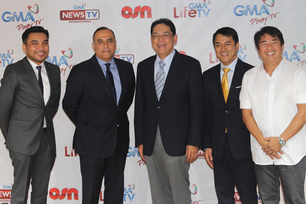 Representatives from the new Filipino channels that have been added to OSN. Representatives from the new Filipino channels that have been added to OSN.