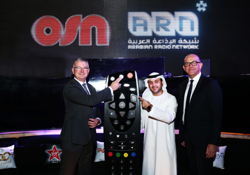 (L-R) OSN's David Butorac with ARN's Mahmoud Al Rasheed and Steve Smith. (L-R) OSN's David Butorac with ARN's Mahmoud Al Rasheed and Steve Smith.