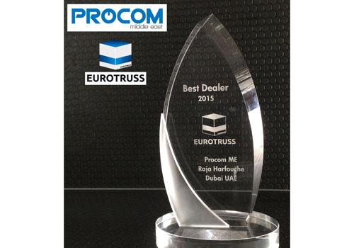 Award, Best dealer, Eurotruss, Netherlands, Procom, Procom Middle East, Raja Harfouche, Staging, Truss, Trussing, News, Content production Award, Best dealer, Eurotruss, Netherlands, Procom, Procom Middle East, Raja Harfouche, Staging, Truss, Trussing, News, Content production