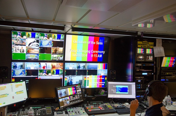 Main broadcast control centre for ship's record 36 IP TV channels Main broadcast control centre for ship's record 36 IP TV channels
