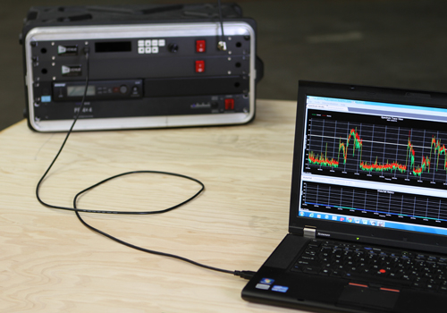 The RF Explorer RackPRO spectrum analyser and RF coordination software. The RF Explorer RackPRO spectrum analyser and RF coordination software.