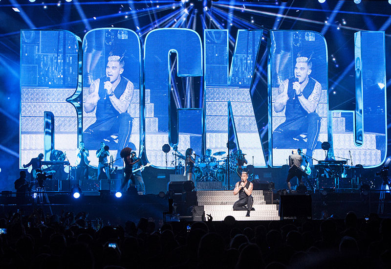 2015, Abu Dhabi, Concert, Du Arena, Dubai, Flash, Let Me Entertain You, Music, Robbie Williams, Take that, Tour, Analysis, Broadcast Business 2015, Abu Dhabi, Concert, Du Arena, Dubai, Flash, Let Me Entertain You, Music, Robbie Williams, Take that, Tour, Analysis, Broadcast Business