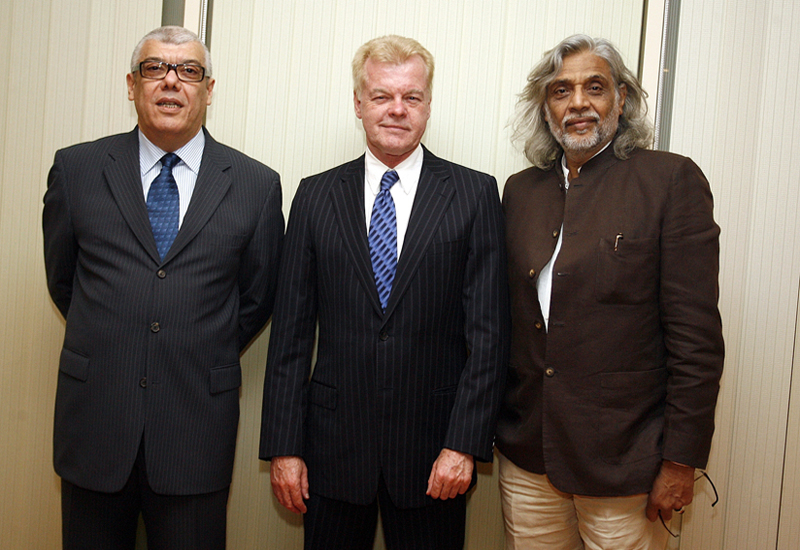 From Left: Mahmoud Bouneb, executive director, Fine Pearl Productions; screenwriter David Ward and Muzaffar Ali, the film's director. From Left: Mahmoud Bouneb, executive director, Fine Pearl Productions; screenwriter David Ward and Muzaffar Ali, the film's director.