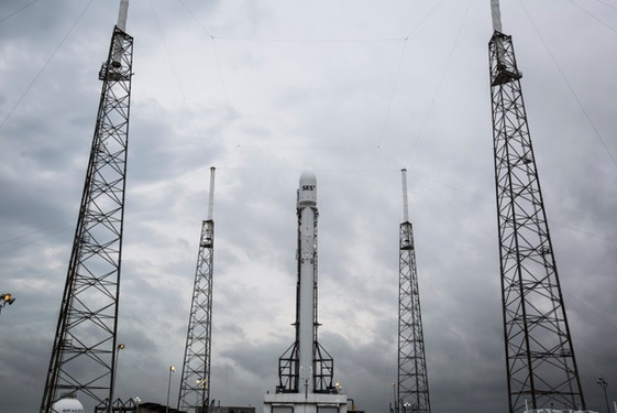 SES-9 on the launch pad in Florida yesterday. SES-9 on the launch pad in Florida yesterday.