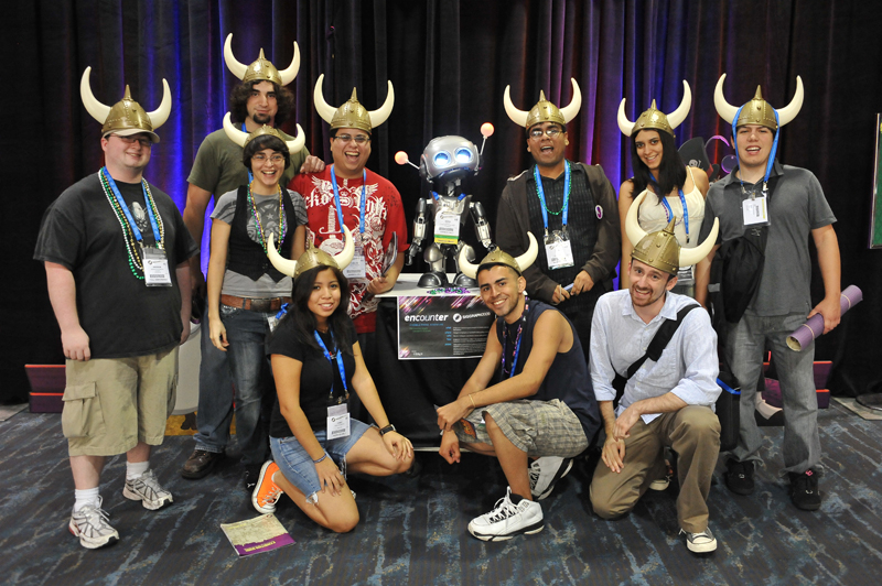 Competitors in this year's FJORG! animation competition (silly Viking hats were not optional). Competitors in this year's FJORG! animation competition (silly Viking hats were not optional).