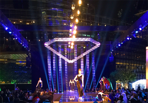 The event was set against the backdrop of Dubai's Burj Khalifa. The event was set against the backdrop of Dubai's Burj Khalifa.