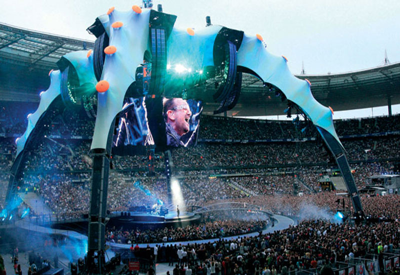 U2 live. U2 live.