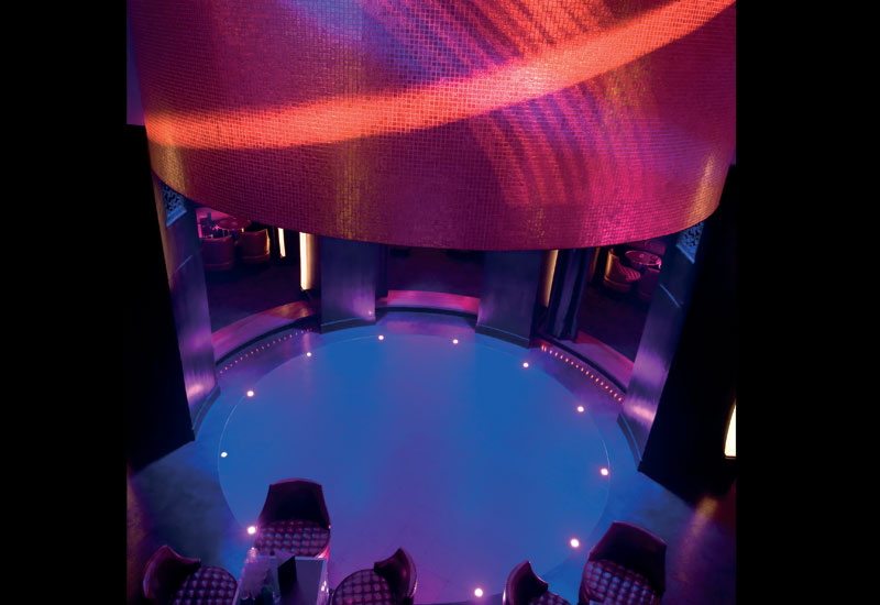 LED technology features prominently throughout the club. LED technology features prominently throughout the club.