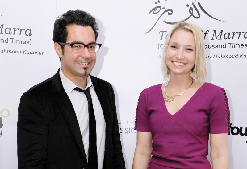 Eva Sayre with Champ of the Camp director Mahmoud Kaabour. Eva Sayre with Champ of the Camp director Mahmoud Kaabour.
