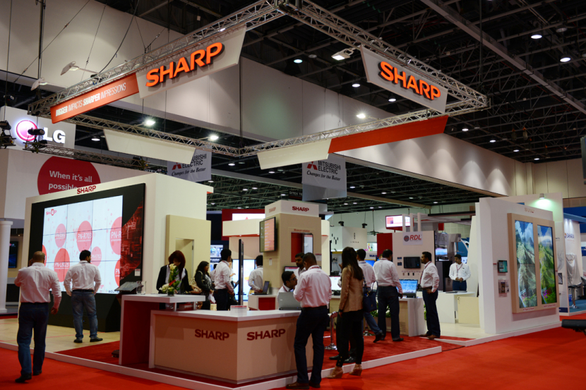 Sharp's stand at GITEX in 2013. Sharp's stand at GITEX in 2013.