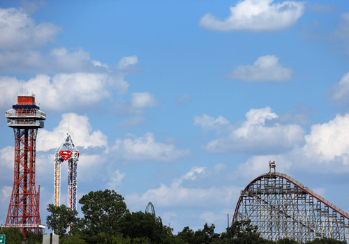 The 'Texas Giant' rollercoaster at Six Flags Over Texas. The 'Texas Giant' rollercoaster at Six Flags Over Texas.