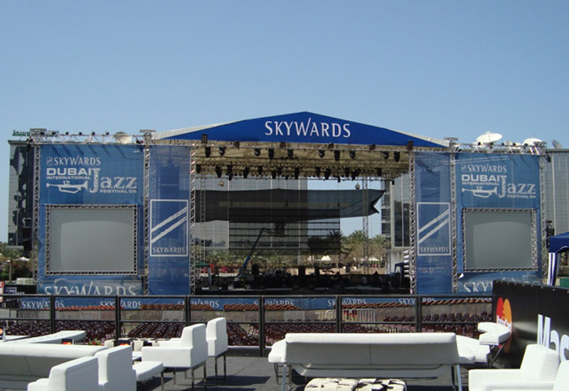 The Skywards stage pictured at the recent Dubai International Jazz Festival. The Skywards stage pictured at the recent Dubai International Jazz Festival.
