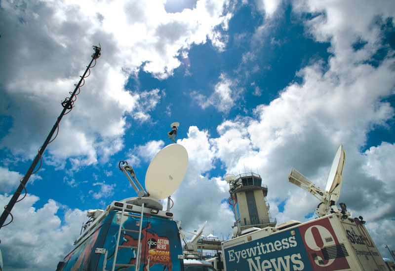 Despite the brief popularity of alternative broadcast technologies Salehian believes traditional satellite uplinks offer the best quality and price. Despite the brief popularity of alternative broadcast technologies Salehian believes traditional satellite uplinks offer the best quality and price.