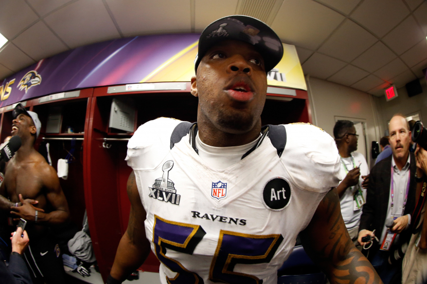 Getty Images: Baltimore Ravens' Terrell Suggs Getty Images: Baltimore Ravens' Terrell Suggs