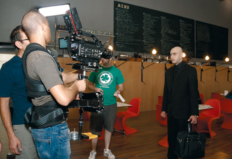 Steadicams, the RED ONE camera, dolly tracks and more were used in this shoot. Gamma Engineering, Action Filmz, The Frame and SAE helped with kit and Steadicams, the RED ONE camera, dolly tracks and more were used in this shoot. Gamma Engineering, Action Filmz, The Frame and SAE helped with kit and