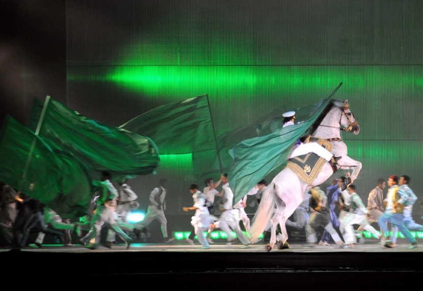 Dress rehearsals take place on the region's largest stage in Tripoli, Libya. Dress rehearsals take place on the region's largest stage in Tripoli, Libya.