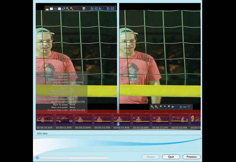 The screen shot above indicates how the image looked pre and post processing. The screen shot above indicates how the image looked pre and post processing.