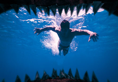 Although entirely modelled in CGI, this shark could strike as much fear as the one in Jaws. Although entirely modelled in CGI, this shark could strike as much fear as the one in Jaws.