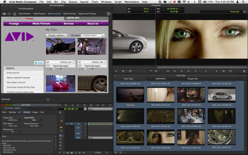 Avid Media Composer. Avid Media Composer.