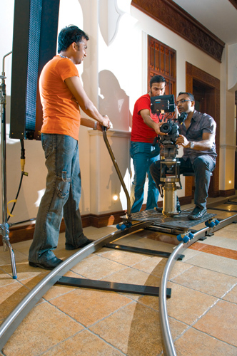 Zakir Hussain (extreme right) with his team at Icon Art Productions. Zakir Hussain (extreme right) with his team at Icon Art Productions.
