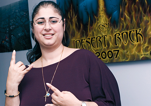 Lara Teperdjian, VP of CSM, which organises the annual Desert Rhythm and Desert Rock festivals in Dubai. Lara Teperdjian, VP of CSM, which organises the annual Desert Rhythm and Desert Rock festivals in Dubai.