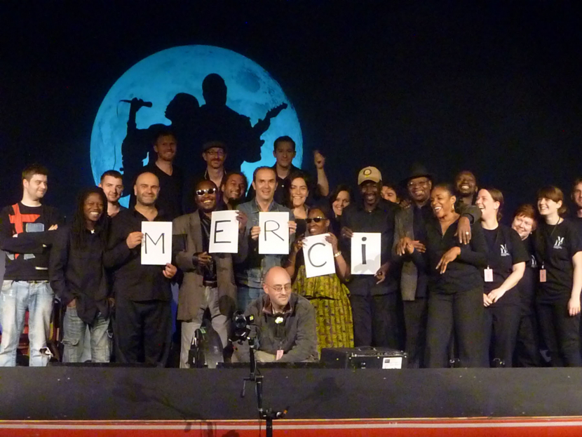 The crew for the unusual gig. The crew for the unusual gig.