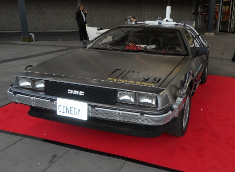 Broadcast technology firm Cynegy enlisted the help of this Back to the Future at IBC2015
