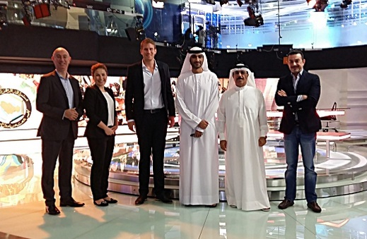 DMI and Eurovision executives at the signing. DMI and Eurovision executives at the signing.
