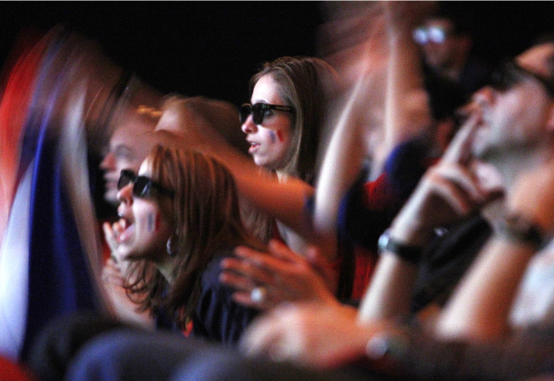Sports fans at a recent 3D screening in France. Sports fans at a recent 3D screening in France.